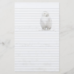 Tiervogelsnowy-Eule, die mich betrachtet Briefpapier