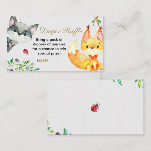 Tierwald - Windelruderkarte Begleitkarte (Vorne/Hinten)