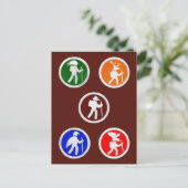 Tierwanderwege Postkarte (Stehend Vorderseite)