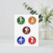 Tierwanderwege Postkarte (Stehend Vorderseite)