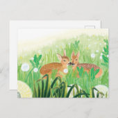 Tierwelt in Großgras Feiertagspostkarte (Vorne/Hinten)