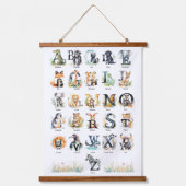 Tierwelt | Kinderzimmer Art Wall Wandteppich Mit Holzrahmen (Vorderseite)
