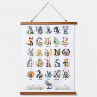 Tierwelt | Kinderzimmer Art Wall Wandteppich Mit Holzrahmen
