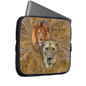 Tierwelt: Löwen und Löwen Laptopschutzhülle (Vorne Rechts)