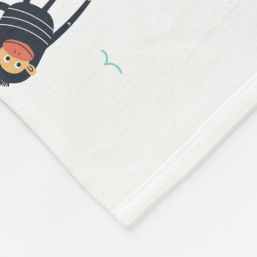 Tierweltkarte Fleecedecke (Ecke)