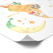 Tierweltkarte Kinder drucken, Tiere der Welt Poster (Ecke)