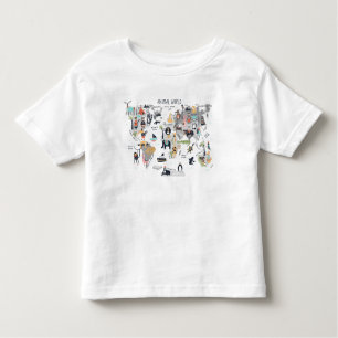 Tierweltkarte Kleinkind T-shirt