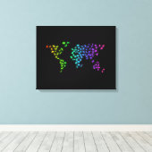 Tierweltkarte Leinwanddruck (Insitu (Holzboden))