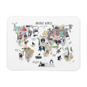Tierweltkarte Magnet (Horizontal)