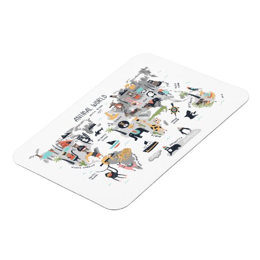 Tierweltkarte Magnet (Linke Seite)