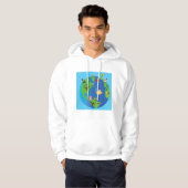 Tierweltkarte Niedliche Tierwelt - Illustration Hoodie (Vorne ganz)