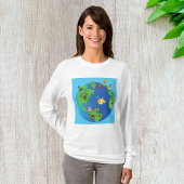 Tierweltkarte Niedliche Tierwelt - Illustration T-Shirt