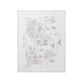 Tierweltkarte Notizblock (Rotiert)