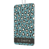 Tierwerbung, Blauer Leopard, Herz, Ihr Name Autolufterfrischer (Links)