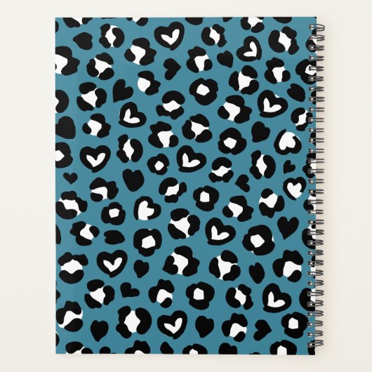 Tierwerbung, Blauer Leopard, Herz, Ihr Name Planer (Rückseite)