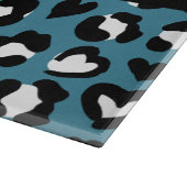 Tierwerbung, Blauer Leopard, Herz, Ihr Name Schneidebrett (Ecke)