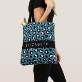 Tierwerbung, Blauer Leopard, Herz, Ihr Name Tasche (Von Nahem)
