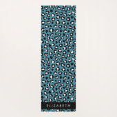 Tierwerbung, Blauer Leopard, Herz, Ihr Name Yogamatte (Rückseite)