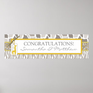 Tierwerbung & Giraffe Kinderduschbanner Unisex Poster