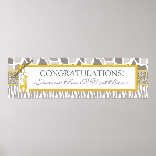 Tierwerbung & Giraffe Kinderduschbanner Unisex Poster (Vorne)