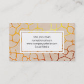 Tierwerbung (Gold) | Beige Visitenkarte (Rückseite)