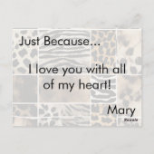 Tierwerbung - Postkarte (Rückseite)