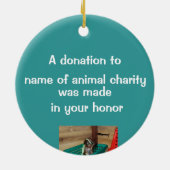 TierWohltätigkeit-Spenden Keramikornament (Hinten)