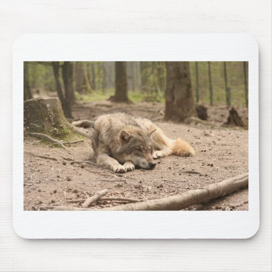 Tierwolf-FriedensLiebe-wilde Land-Natur Mousepad (Vorne)