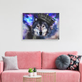 Tierwolf in Kronen Leinwanddruck (Insitu (Wohnzimmer))