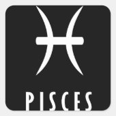 Tierzeichen Quadratischer Aufkleber (Vorderseite)