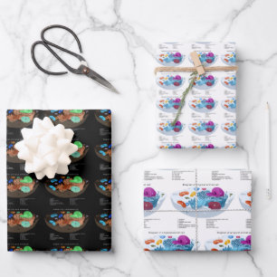 Tierzelle Geschenkpapier Set