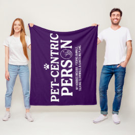 Tierzentrierte Person Fleecedecke