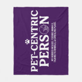 Tierzentrierte Person Fleecedecke (Vorderseite)