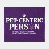 Tierzentrierte Person Fleecedecke (Vorderseite (Horizontal))
