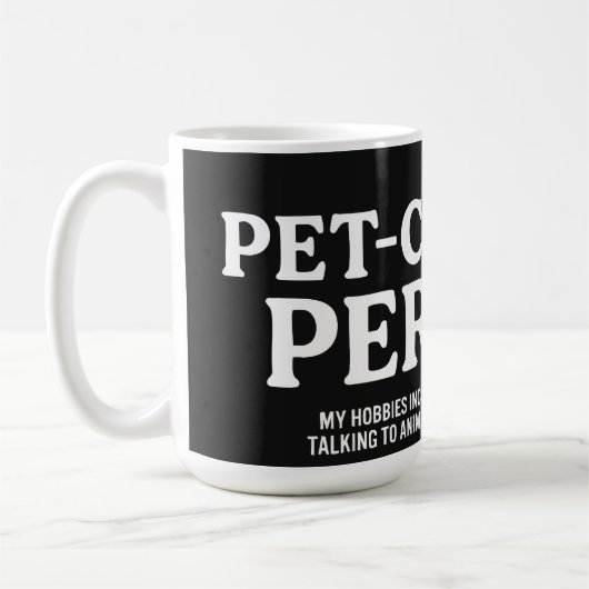 Tierzentrierte Person Kaffeetasse (Links)