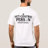 Tierzentrierte Person T-Shirt (Rückseite)