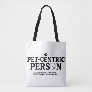 Tierzentrierte Person Tasche