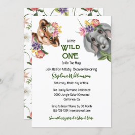 Tierzoo der wild lebenden Tiere der niedlichen Saf Einladung