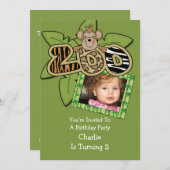 TierZoo-Geburtstagspartei Einladung (Vorne/Hinten)