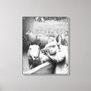Tierzucht - Squealer Leinwanddruck