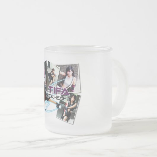 Tifa LockHeart Glass Mug Mattglastasse (VorderseiteRechts)