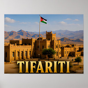 Tifariti Wüstenlandschaften und saharische Horizon Poster