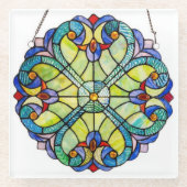TIFFANISCHES GLASDESIGN GLASUNTERSETZER (Vorderseite)