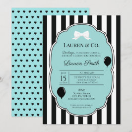 Tiffany and Co Geburtstags-Herz-Einladung Einladung