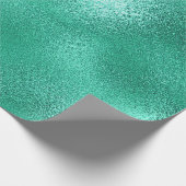 Tiffany Aqua Mint Green Shiny Glass Emerald VIP Geschenkpapier (Ecke)