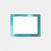 Tiffany Aqua White Office Custom Personalisiert Post-it Klebezettel (Vorderseite)
