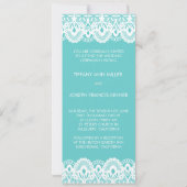 Tiffany aquamarine weiße einladung (Rückseite)