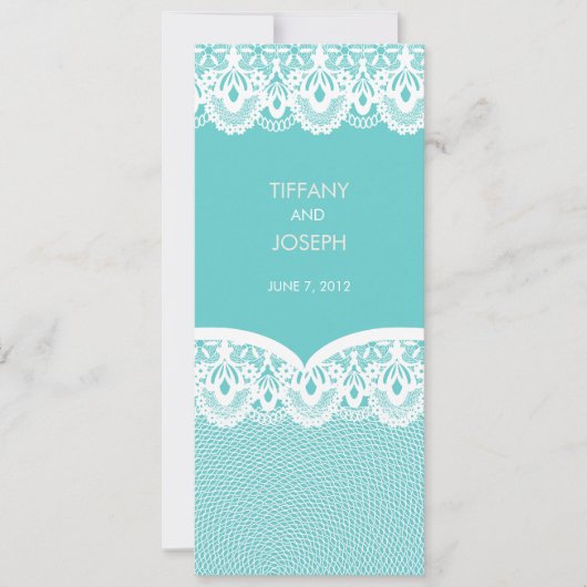 Tiffany aquamarine weiße einladung (Vorderseite)