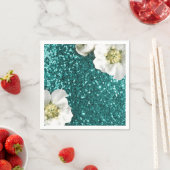 Tiffany Aquatic Beach Jasmine Glitzer Sequin Serviette (Beispiel)