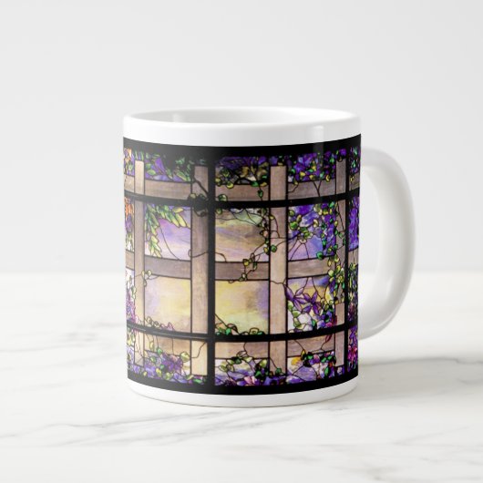 Tiffany Art Nouveau Kniestes Glas Jumbo Tasse (Vorderseite Rechts)